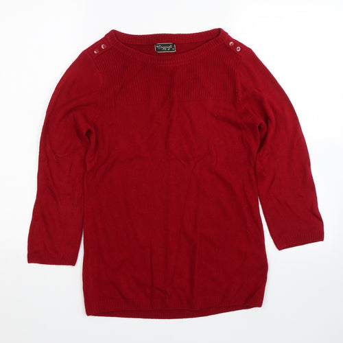 Original Womens Red   Pullover Jumper Size 12