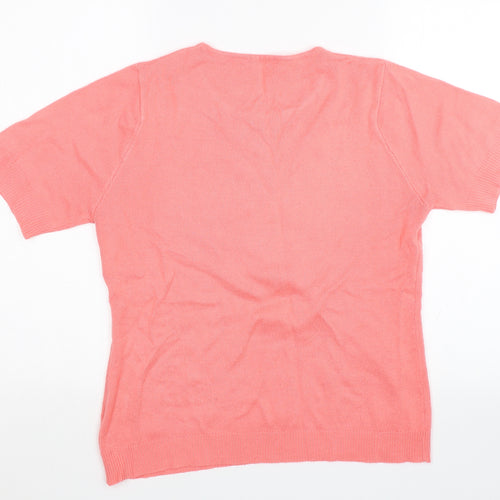EA Womens Pink Argyle/Diamond  Basic T-Shirt Size M