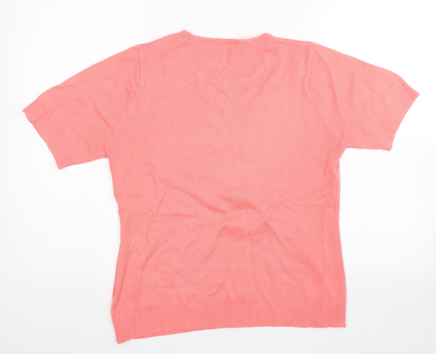 EA Womens Pink Argyle/Diamond  Basic T-Shirt Size M