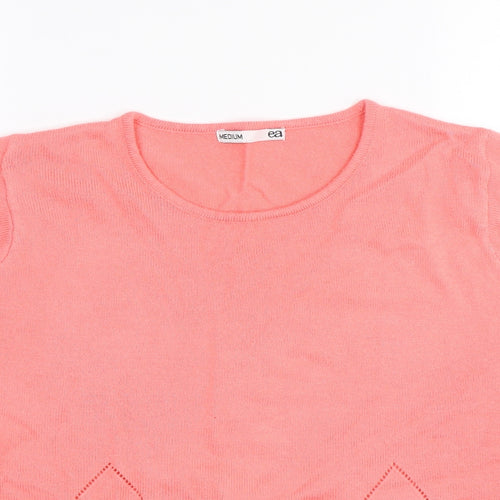 EA Womens Pink Argyle/Diamond  Basic T-Shirt Size M