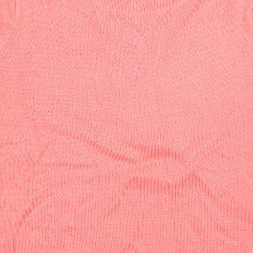 EA Womens Pink Argyle/Diamond  Basic T-Shirt Size M