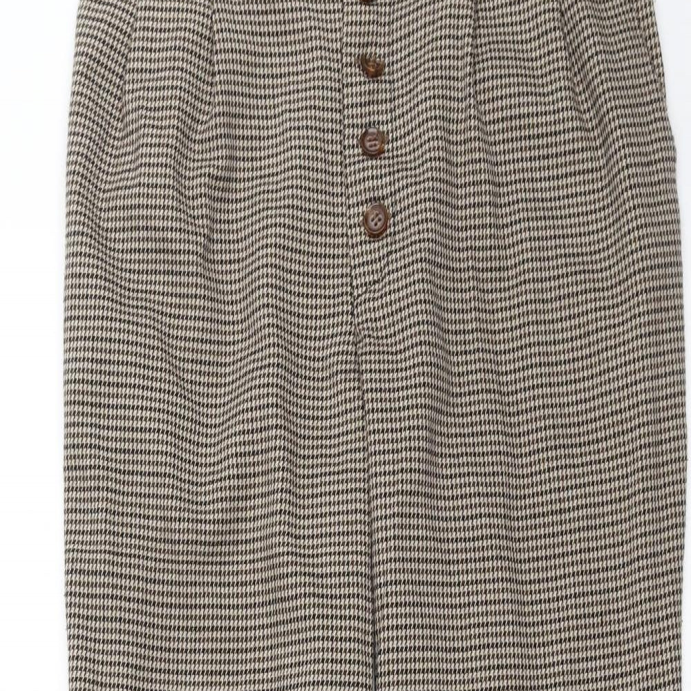 New Look Womens Brown Houndstooth  Trousers  Size 6 L24 in
