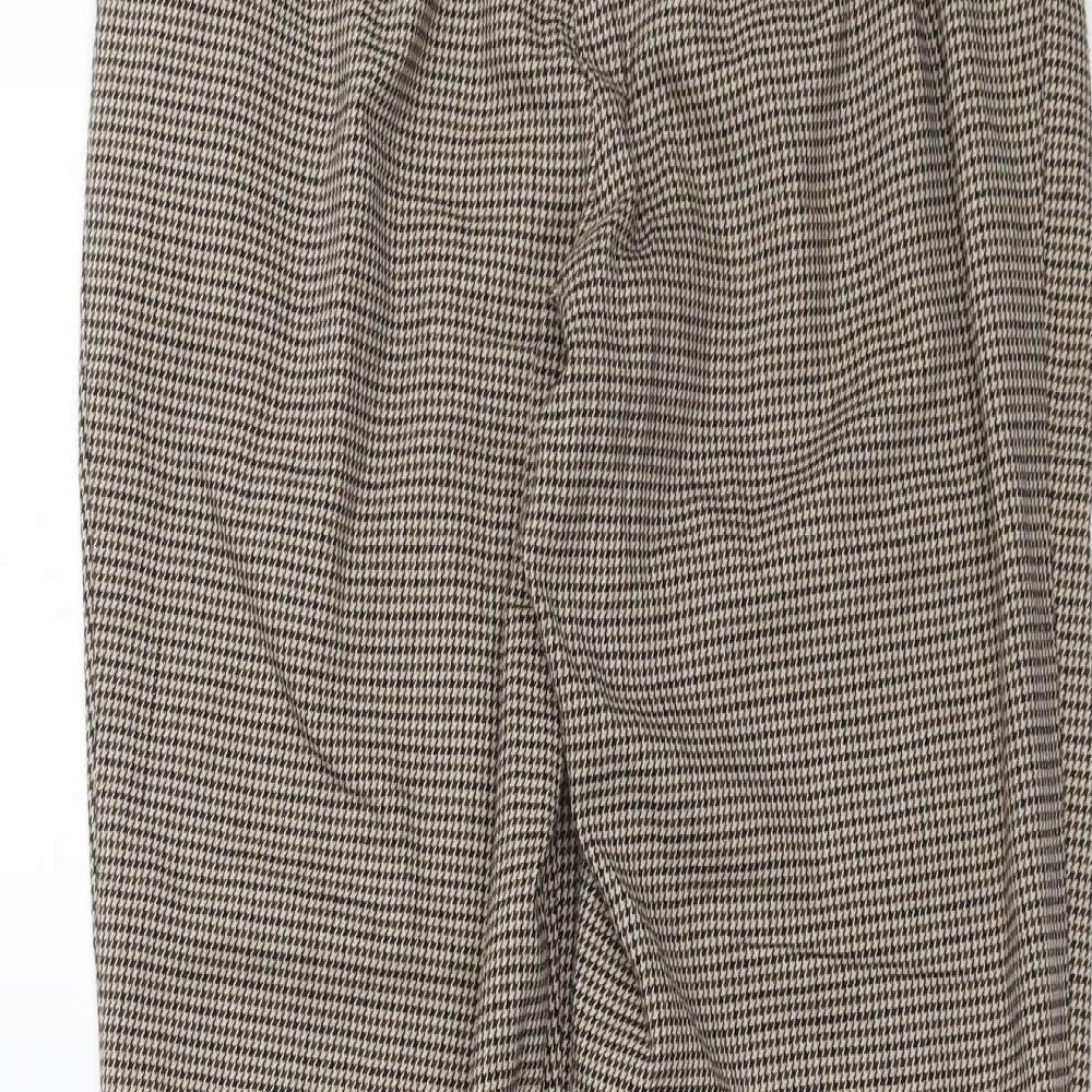 New Look Womens Brown Houndstooth  Trousers  Size 6 L24 in