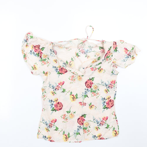 NEXT Womens Pink Floral  Basic Blouse Size 8
