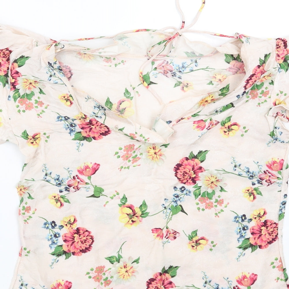 NEXT Womens Pink Floral  Basic Blouse Size 8