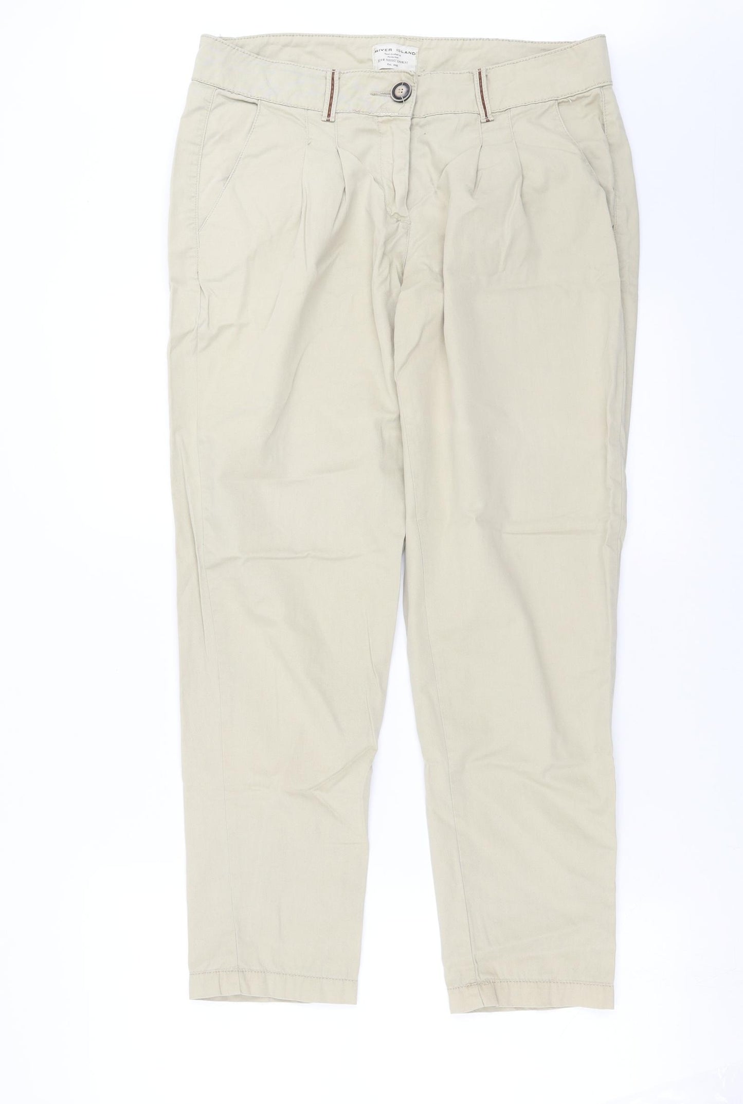 River Island Womens Beige   Trousers  Size 10 L28 in