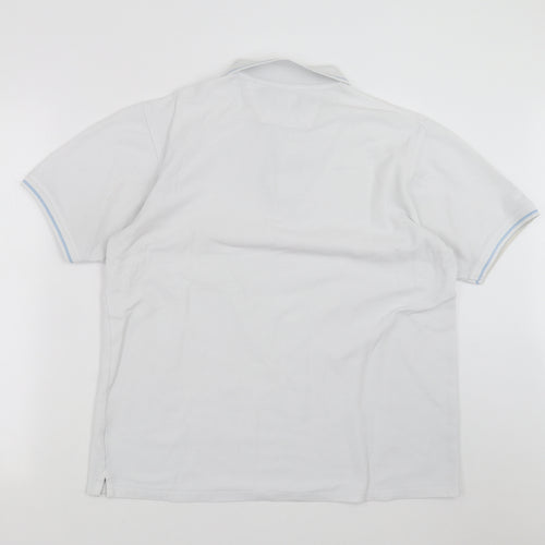 Maine New England Mens White    Polo Size M