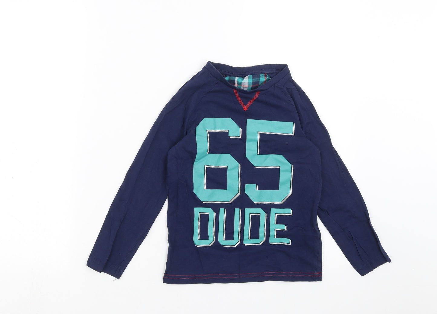 TU Boys Blue   Basic T-Shirt Size 6-7 Years  - dude