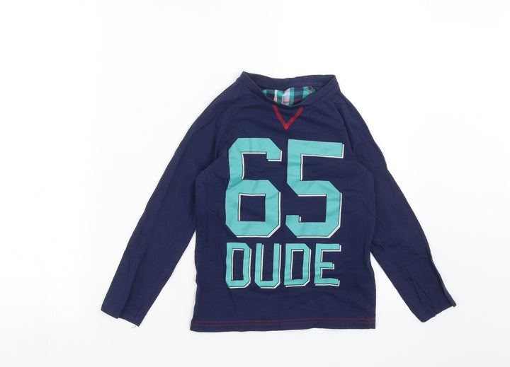 TU Boys Blue   Basic T-Shirt Size 6-7 Years  - dude
