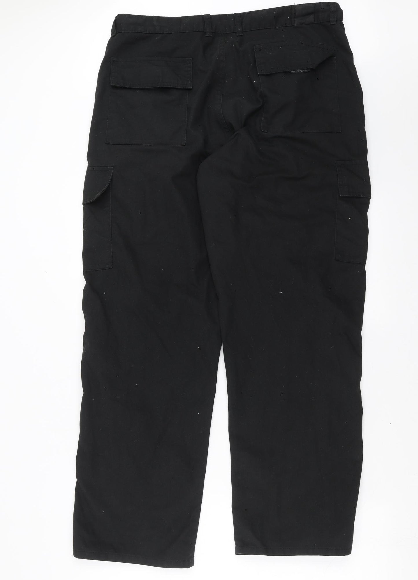 Uneek Mens Black   Cargo Trousers Size 36 in L31 in