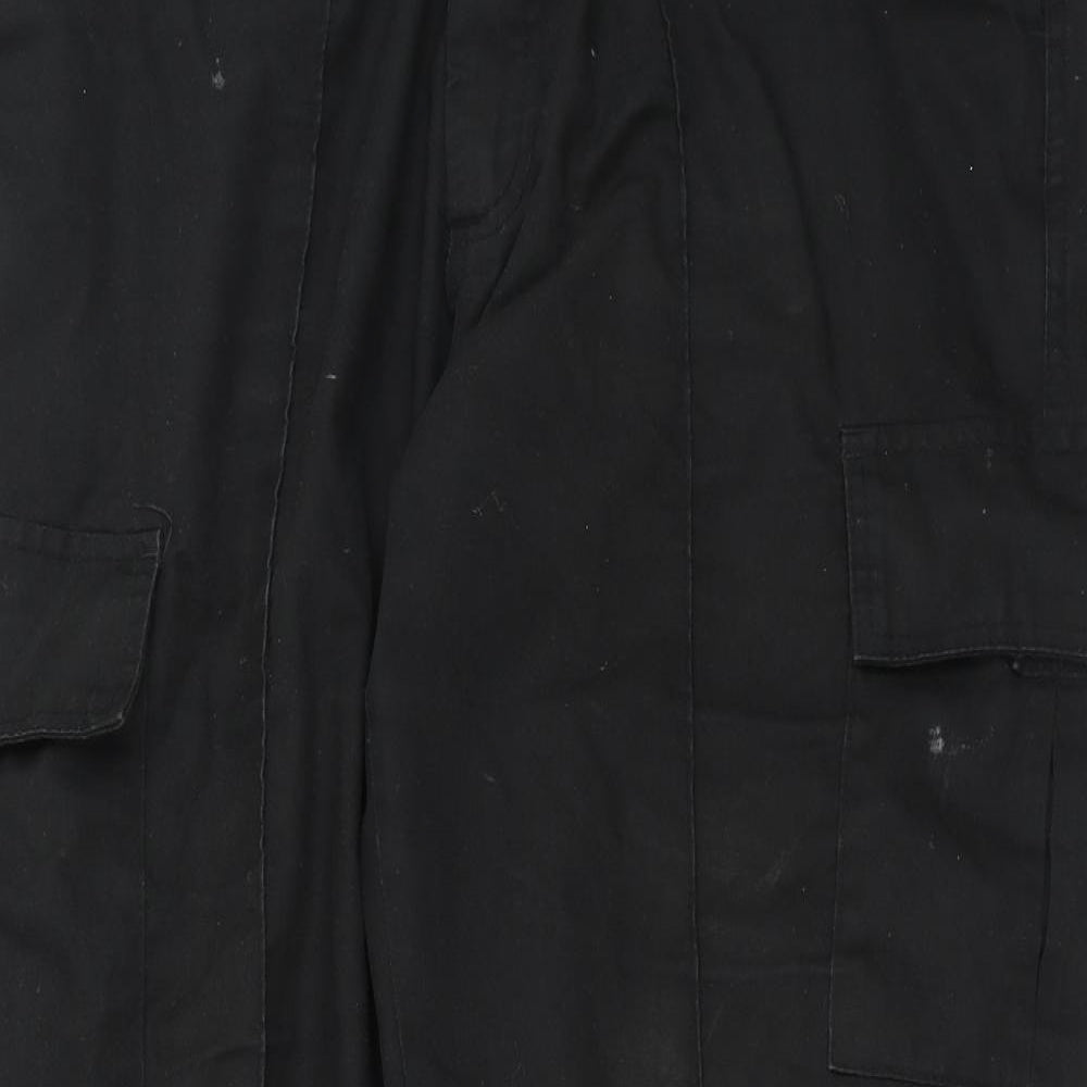 Uneek Mens Black   Cargo Trousers Size 36 in L31 in