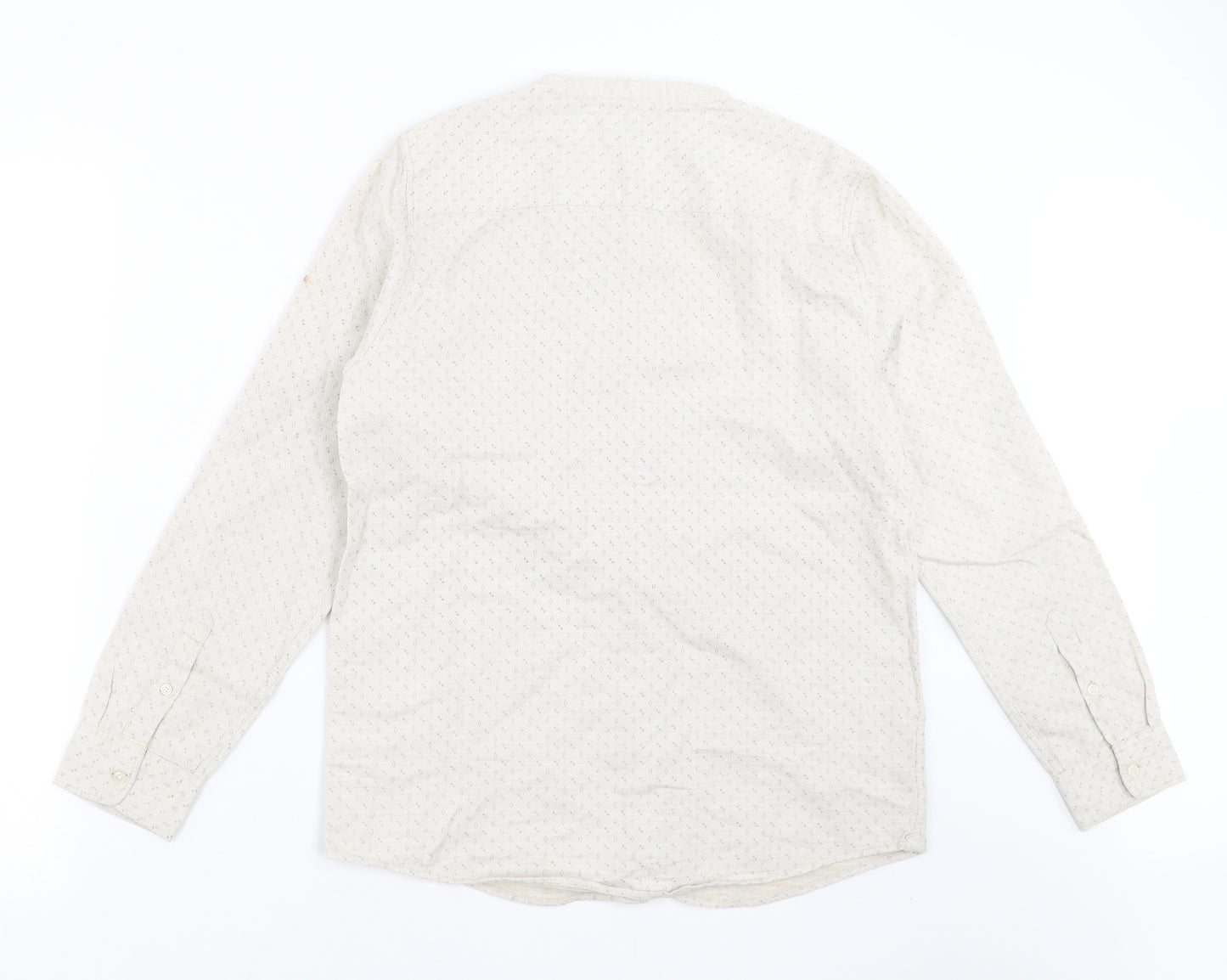 Zara Boys Beige Geometric  Basic Button-Up Size 13-14 Years