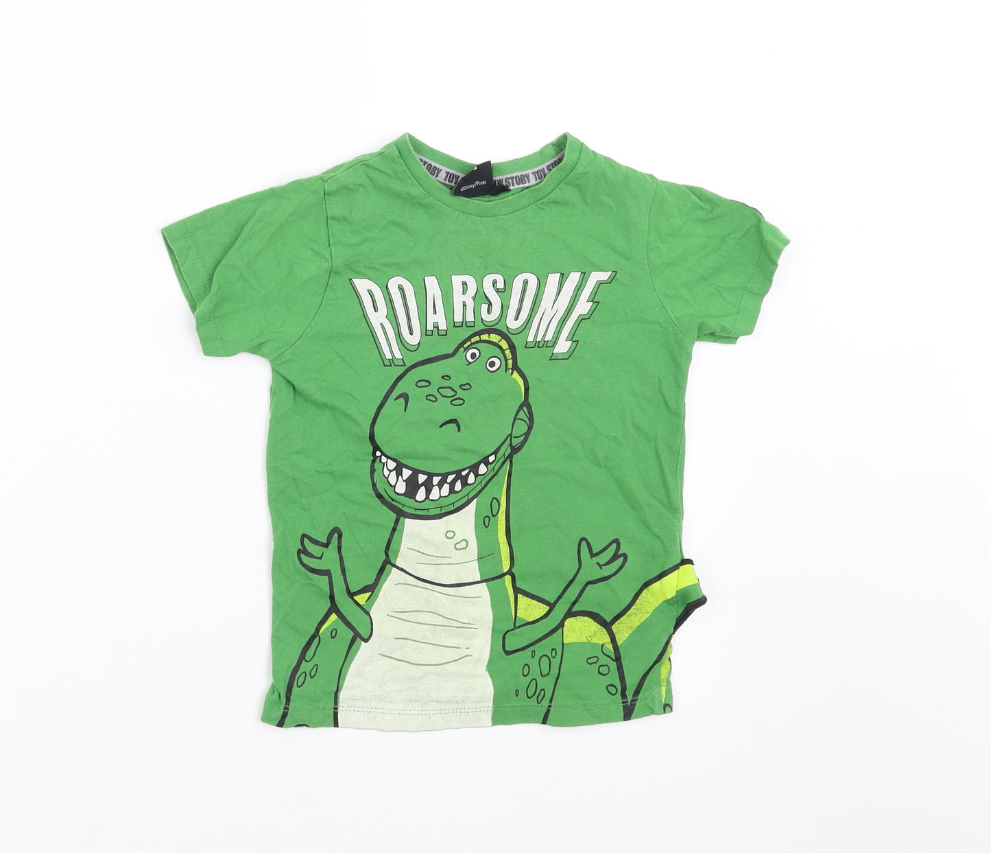 Disney Boys Green   Basic T-Shirt Size 3-4 Years  - toy story 4