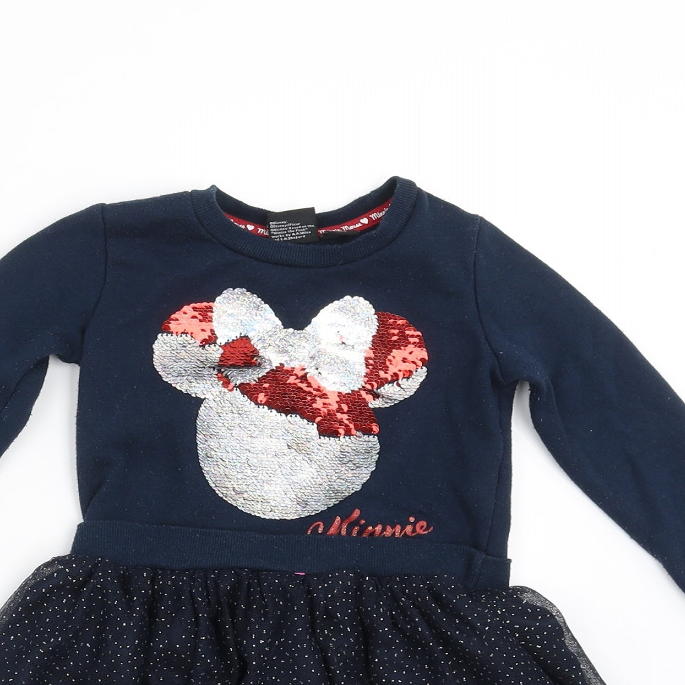 Disney Girls Blue   Tutu Dress  Size 3-4 Years  - minnie mouse