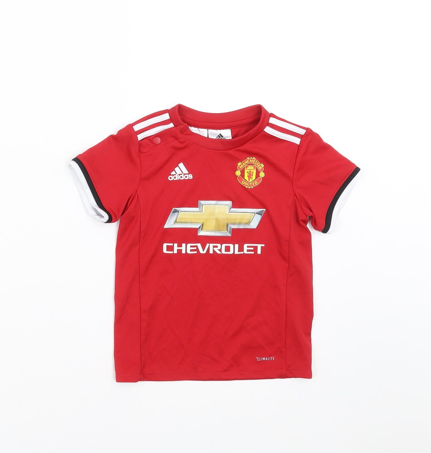 adidas Boys Red   Basic T-Shirt Size 12-18 Months  - Manchester United Football club