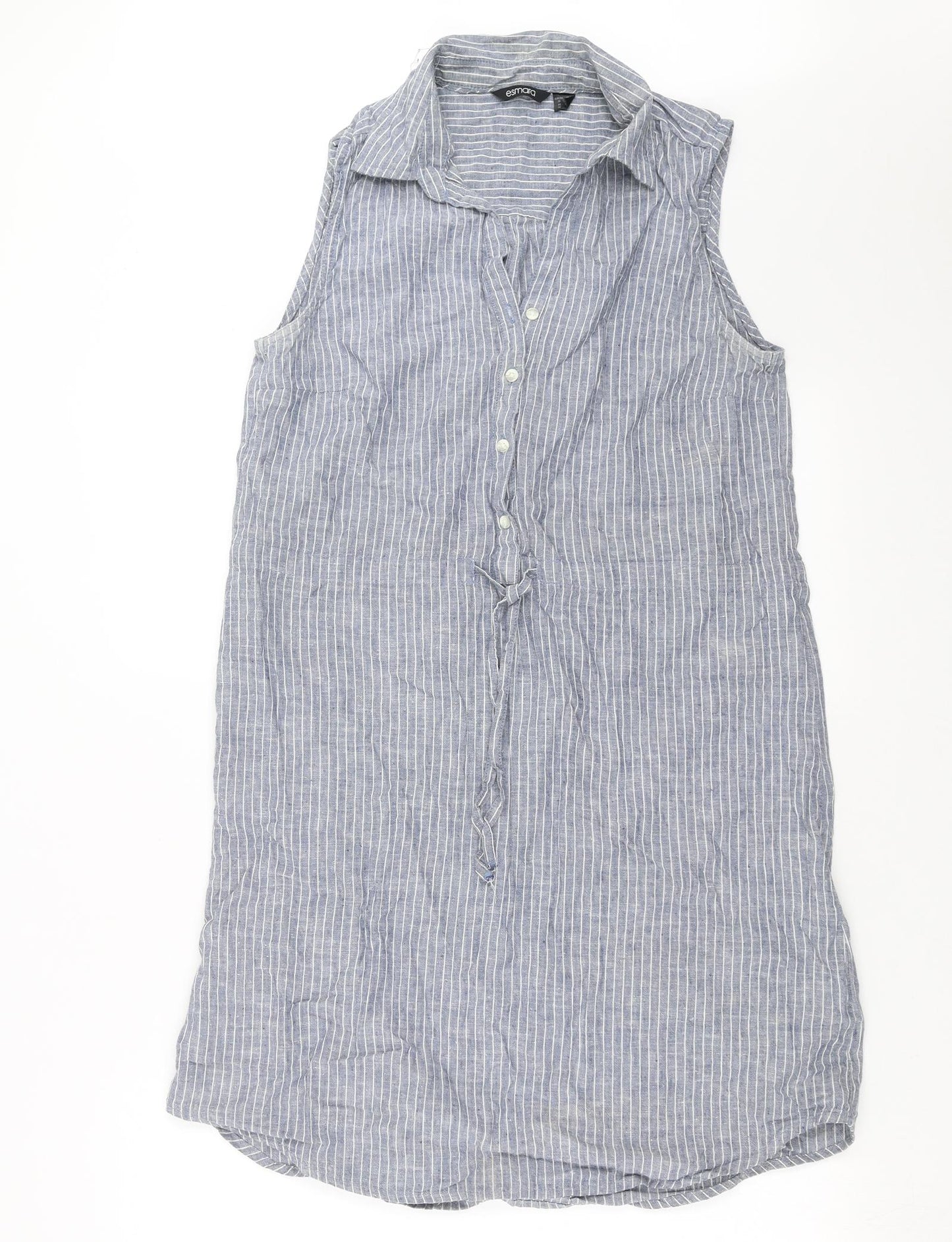ESMARA Womens Blue Striped  Shirt Dress  Size 12