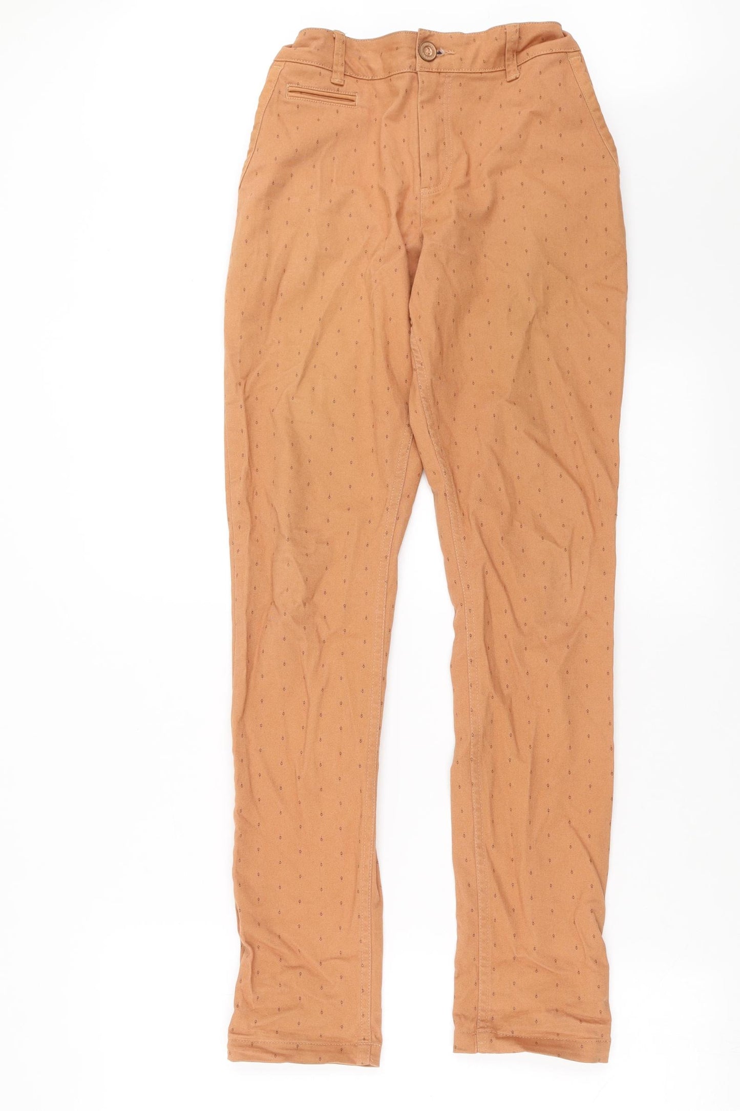 MNG Boys Brown Geometric Denim Straight Jeans Size 13-14 Years