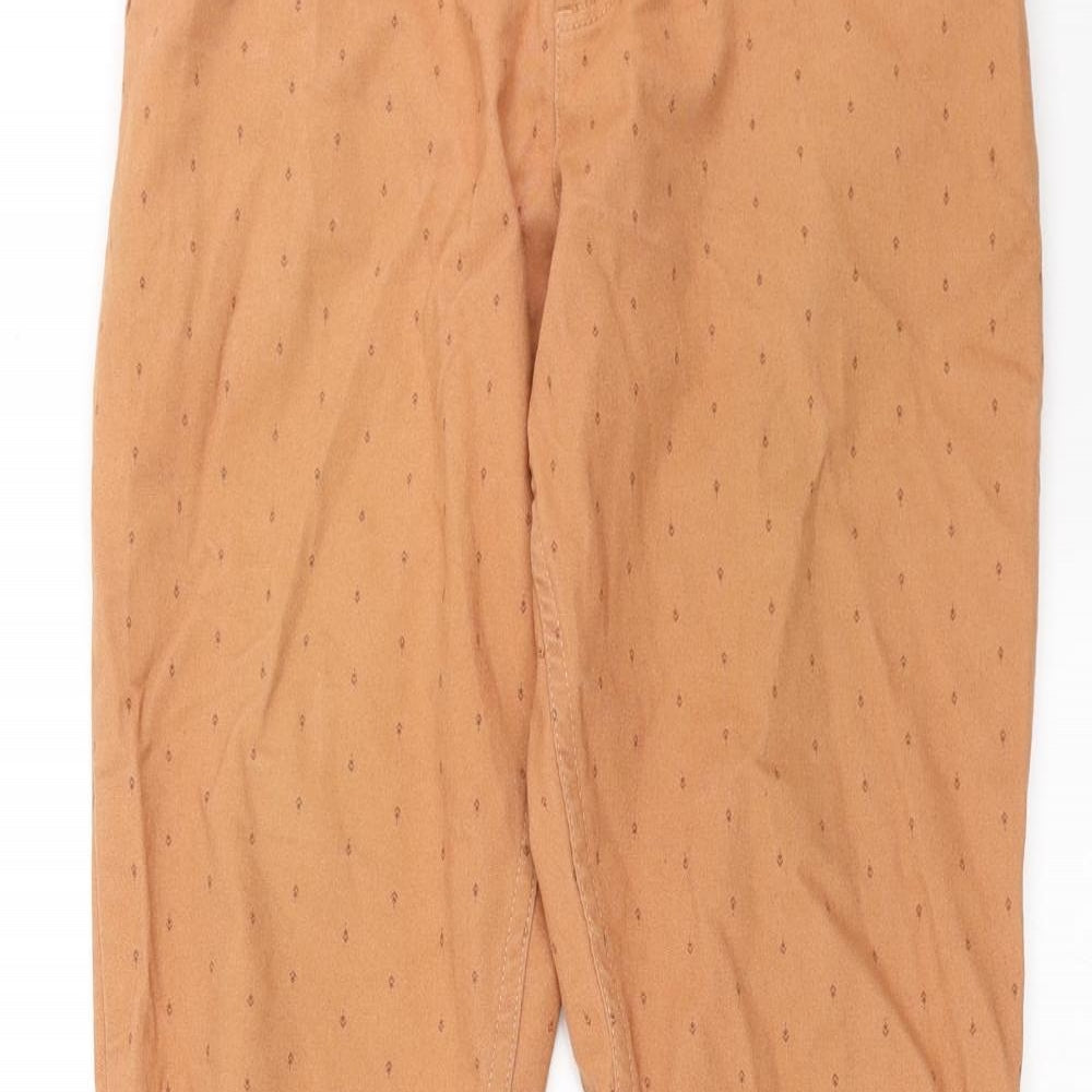 MNG Boys Brown Geometric Denim Straight Jeans Size 13-14 Years