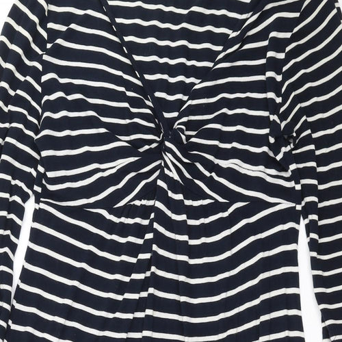Fat Face Womens Blue Striped  T-Shirt Dress  Size 12