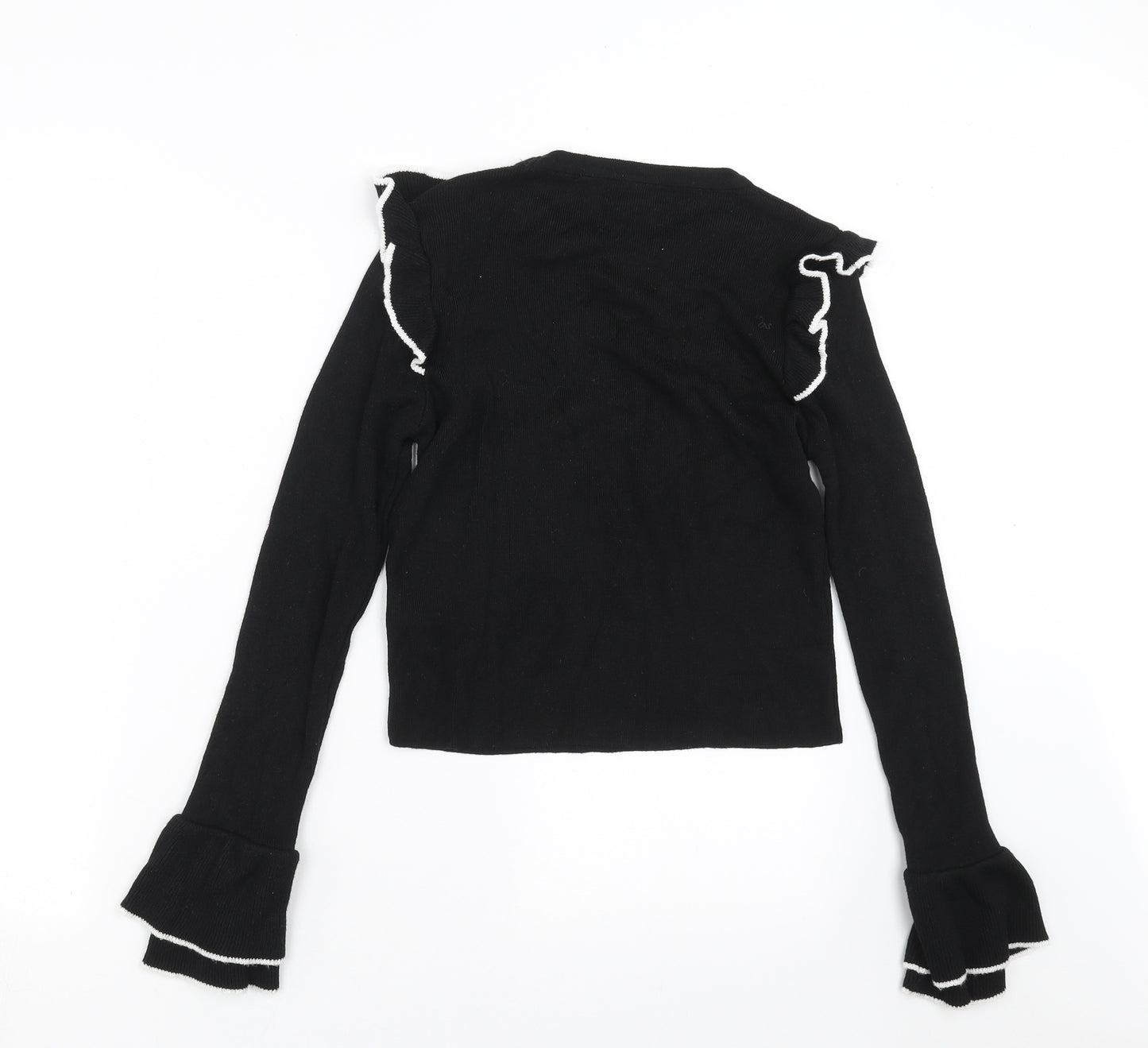Topshop Womens Black  Knit Pullover Jumper Size 10