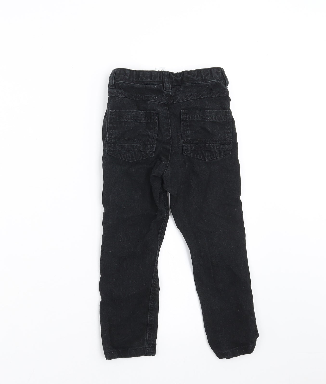 George Boys Black  Denim Straight Jeans Size 3-4 Years