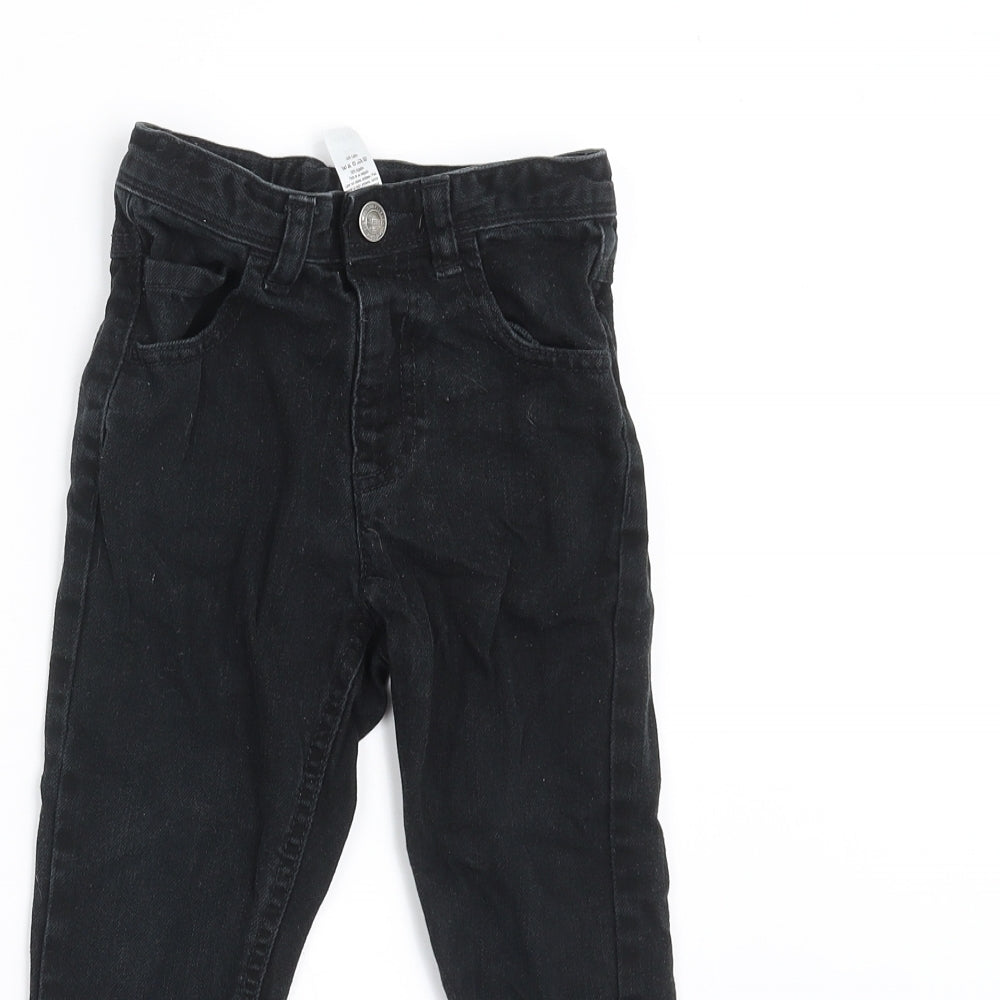 George Boys Black  Denim Straight Jeans Size 3-4 Years