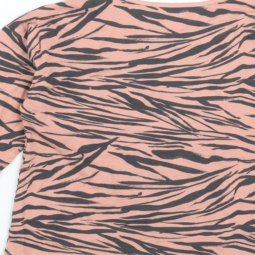 TU Girls Pink Animal Print  Basic T-Shirt Size 10 Years