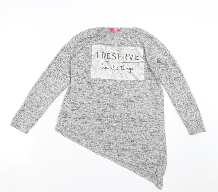 Young Dimension Girls Grey  Knit Pullover Jumper Size 10-11 Years  - i deserve beautiful things