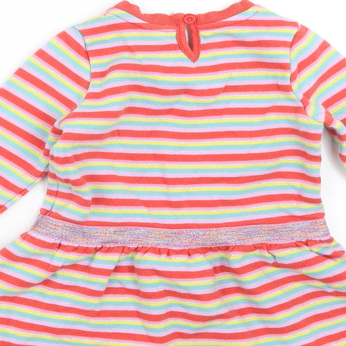 TU Girls Multicoloured Striped  Jumper Dress  Size 12-18 Months