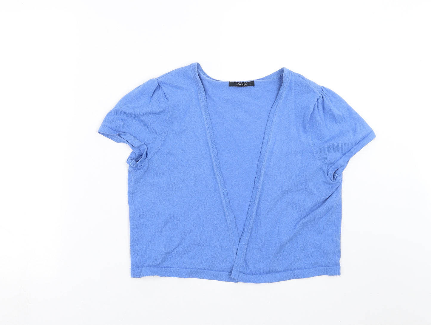 George Womens Blue  Knit Shrug Jumper Size 16