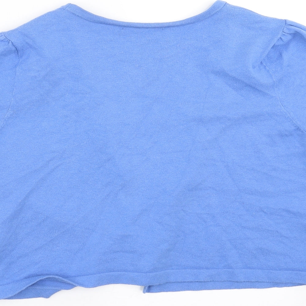 George Womens Blue  Knit Shrug Jumper Size 16