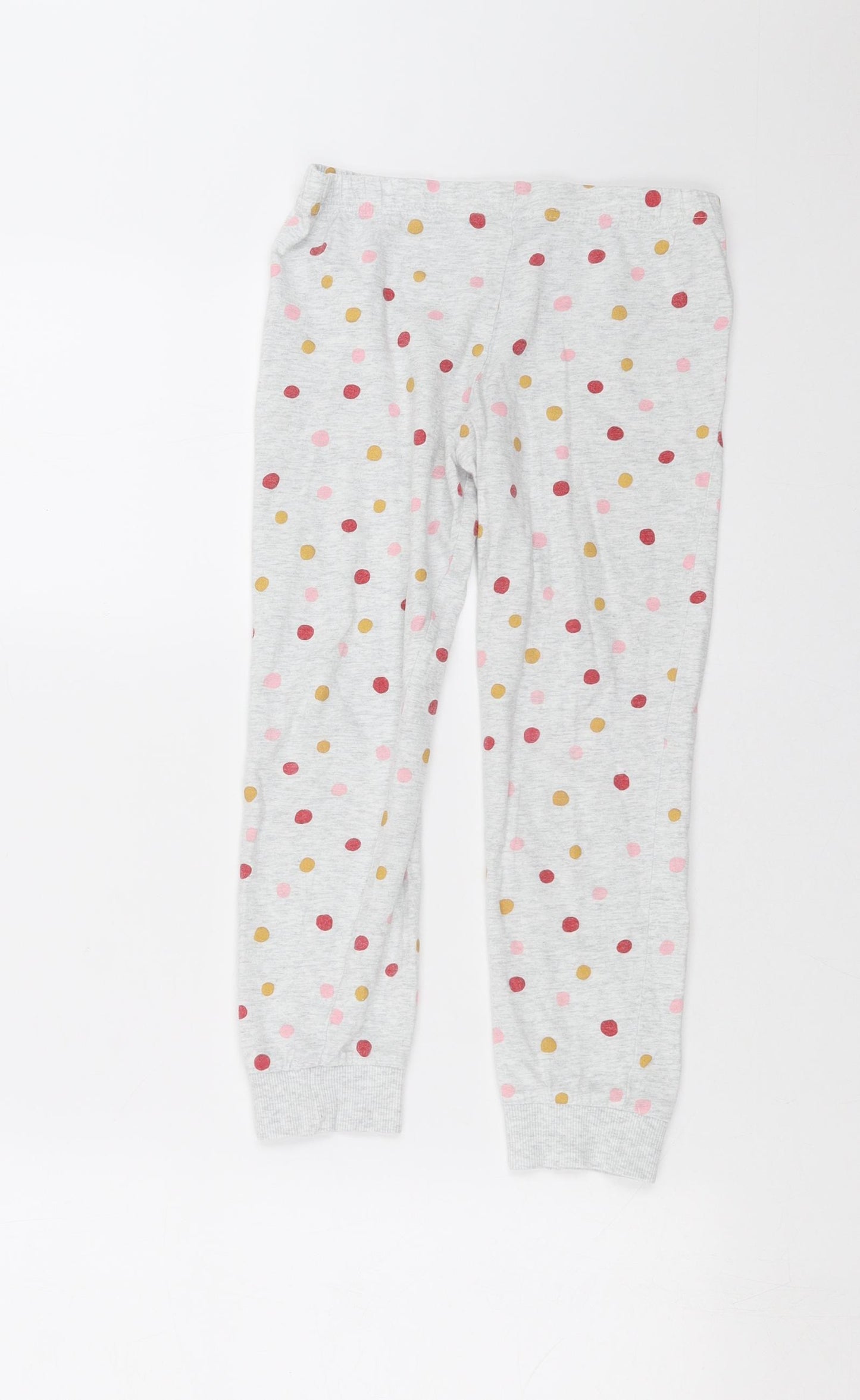F&F Girls Grey Polka Dot   Pyjama Pants Size 7-8 Years