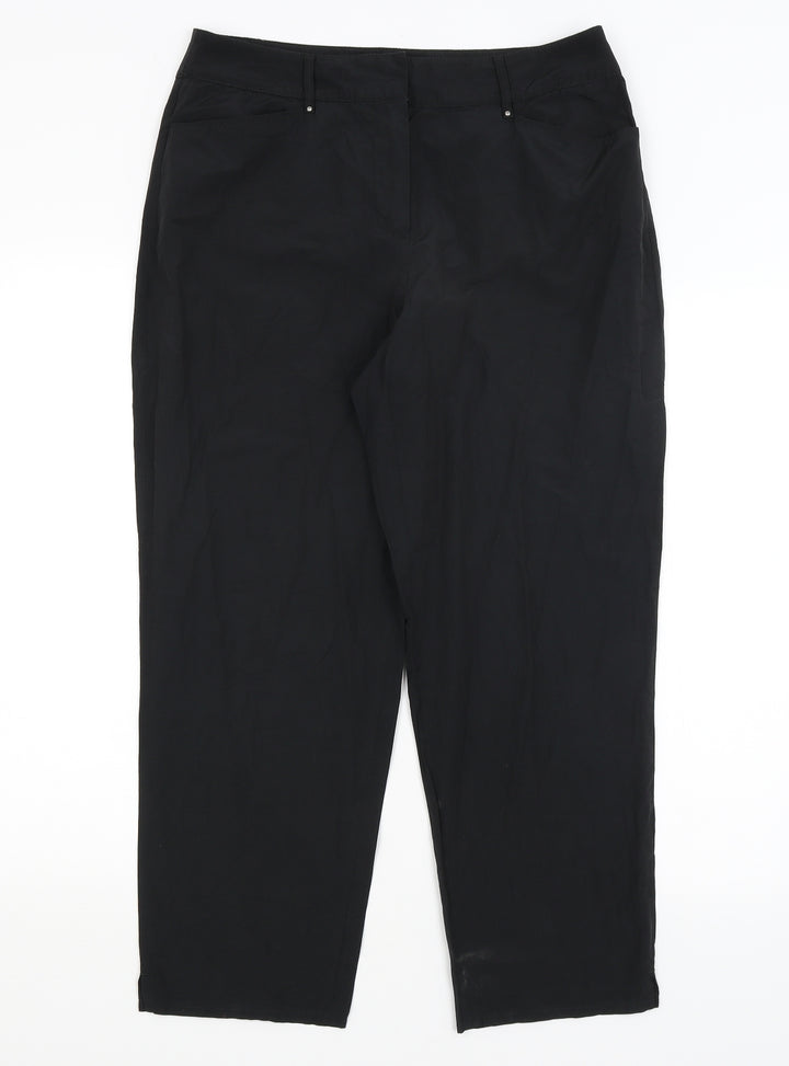 Gerry Weber Womens Black Trousers Size 12 L25 in