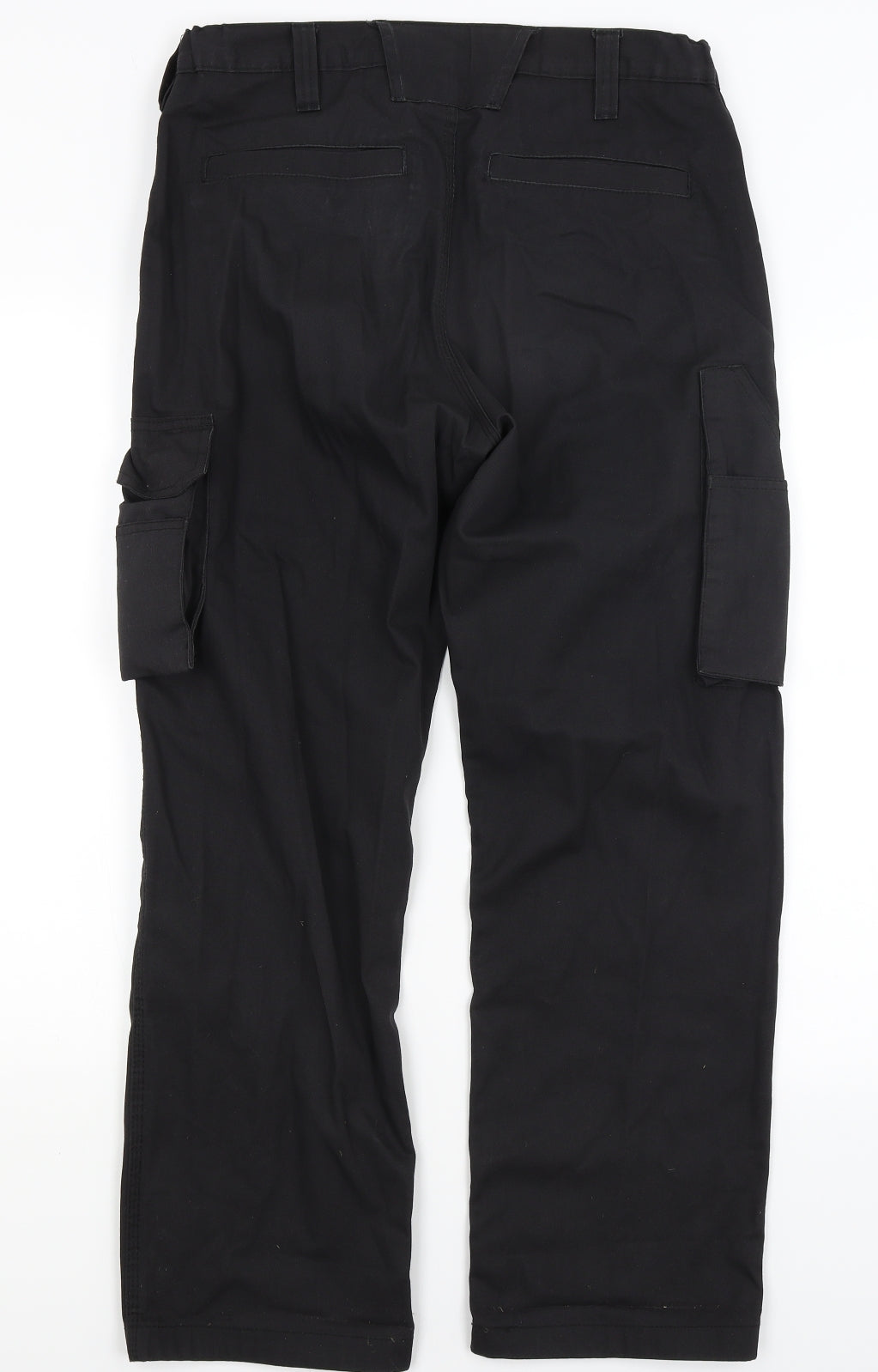 Bertee Mens Black   Cargo Trousers Size 32 in L27 in