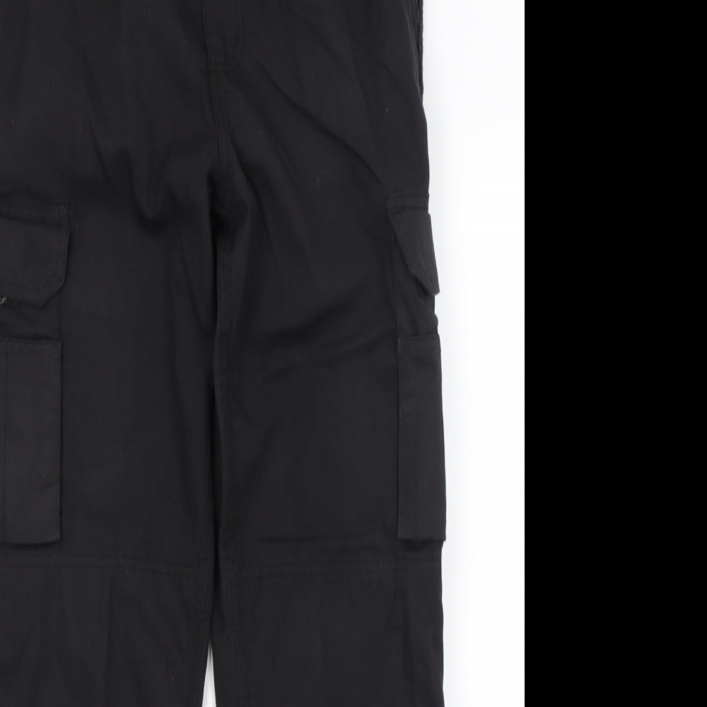 Bertee Mens Black   Cargo Trousers Size 32 in L27 in