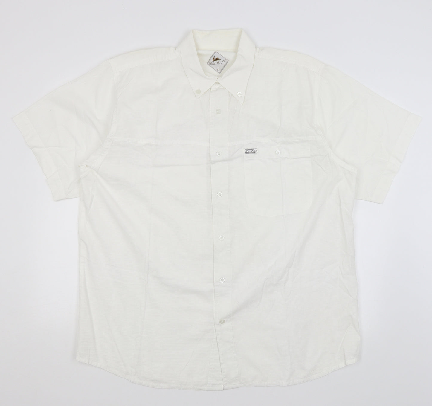 Blanc Du Nil Mens White    Button-Up Size XL
