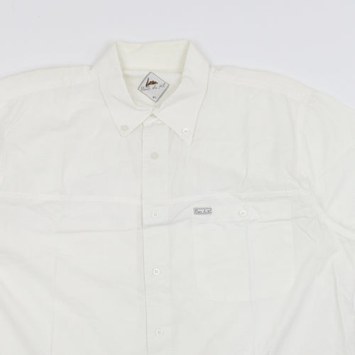 Blanc Du Nil Mens White    Button-Up Size XL