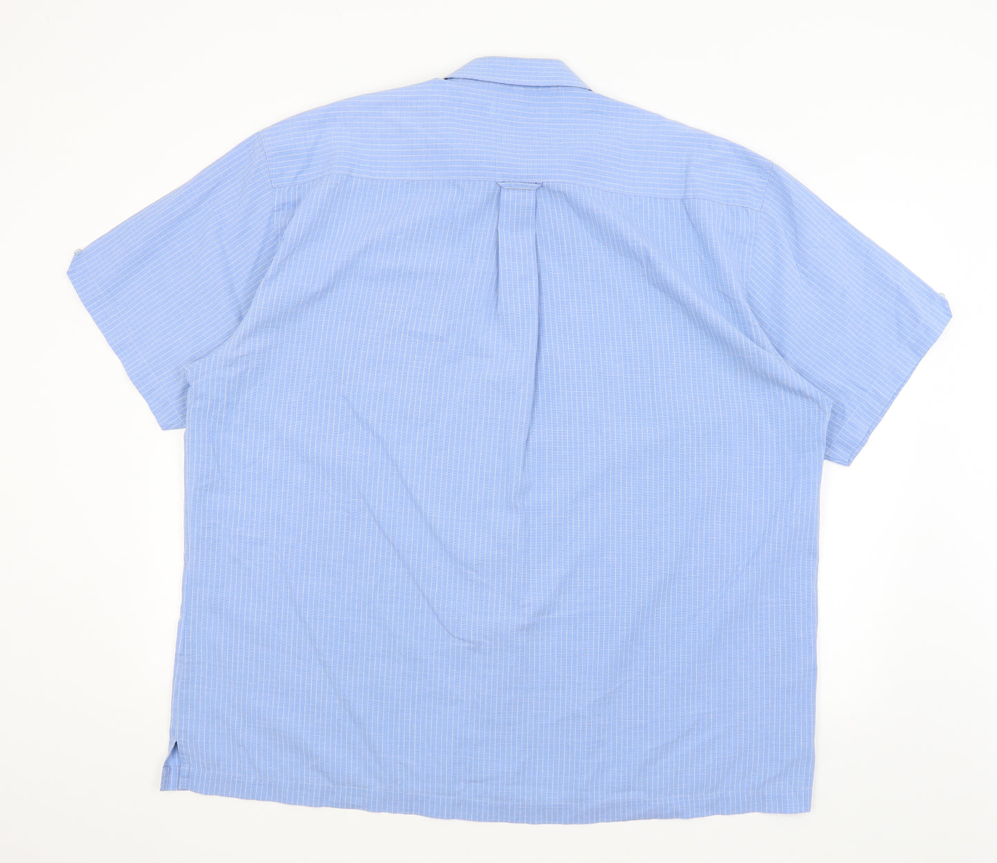 Ben Sherman Mens Blue Striped   Dress Shirt Size 2XL