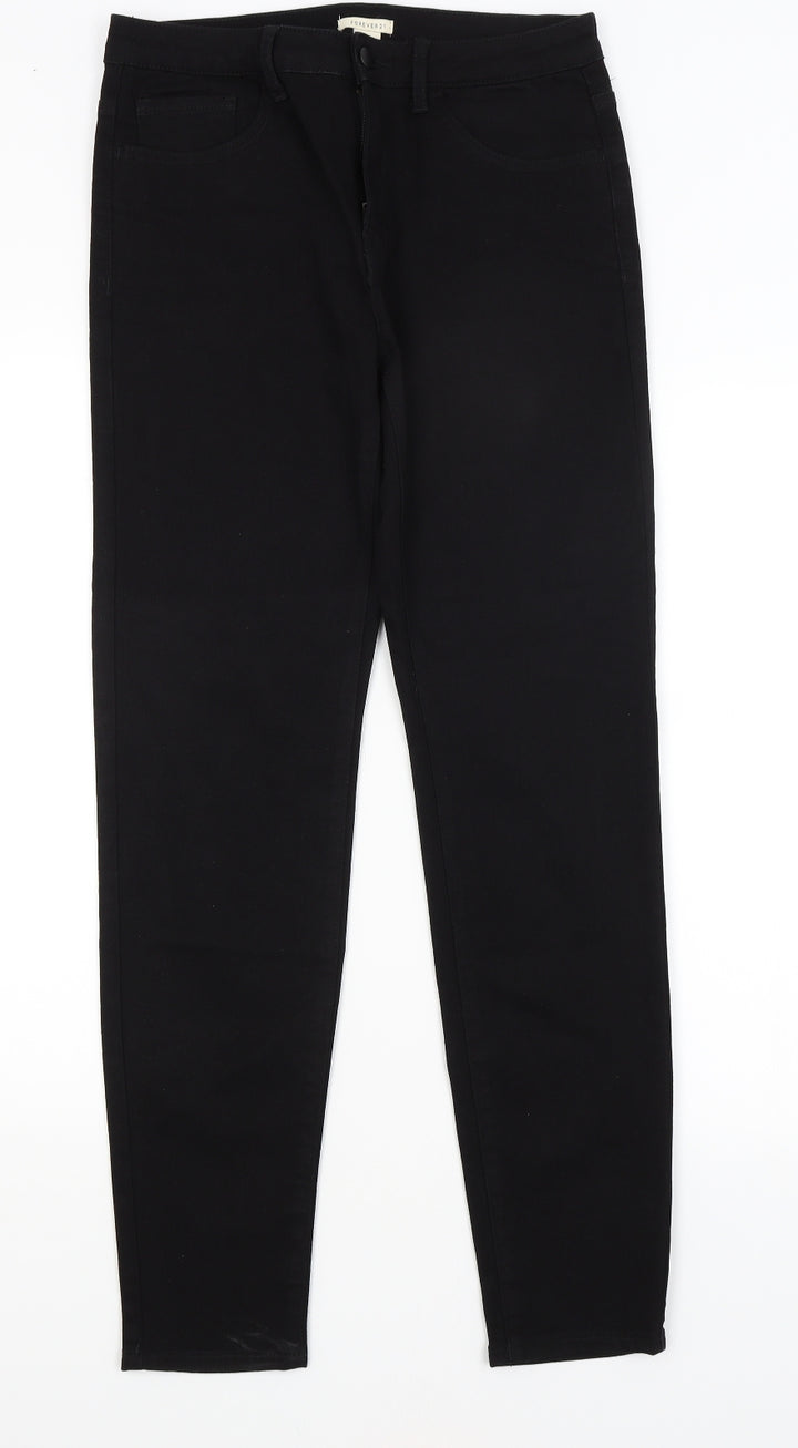 FOREVER 21 Womens Black Straight Jeans Size 30 in L29.5 in