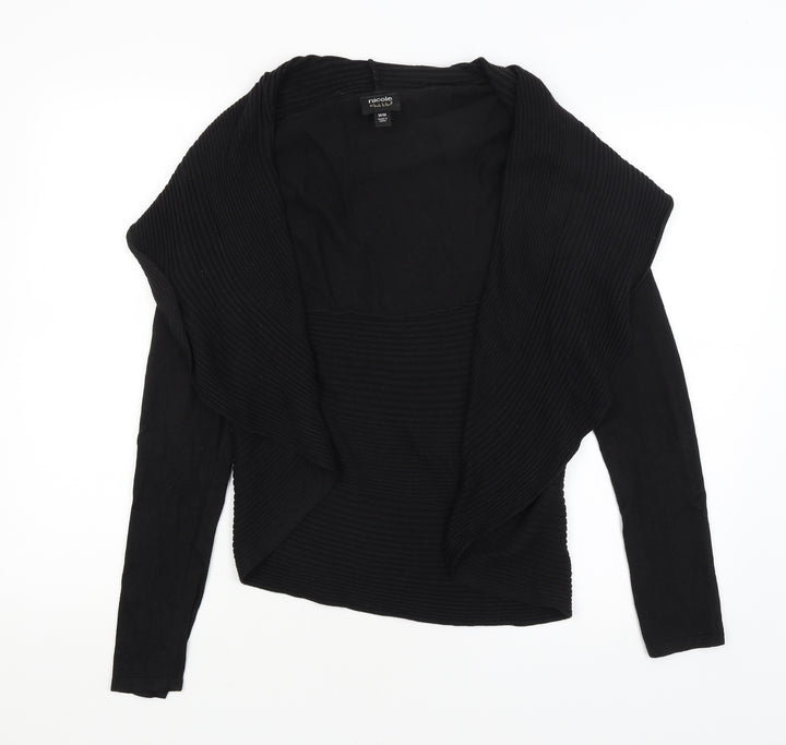Nicole Womens Black   Wrap Jumper Size M