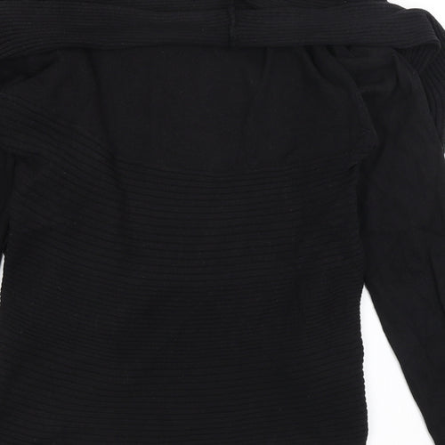 Nicole Womens Black   Wrap Jumper Size M