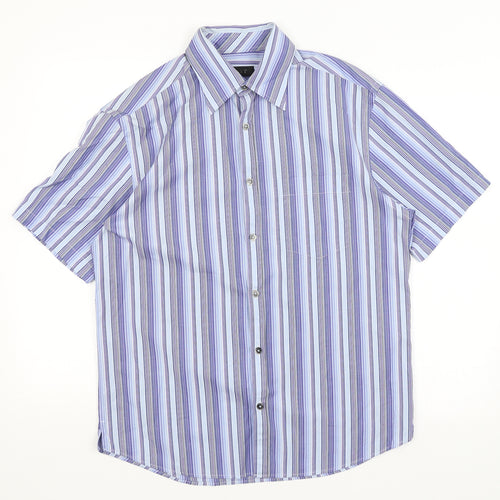NEXT Mens Blue Striped   Button-Up Size M