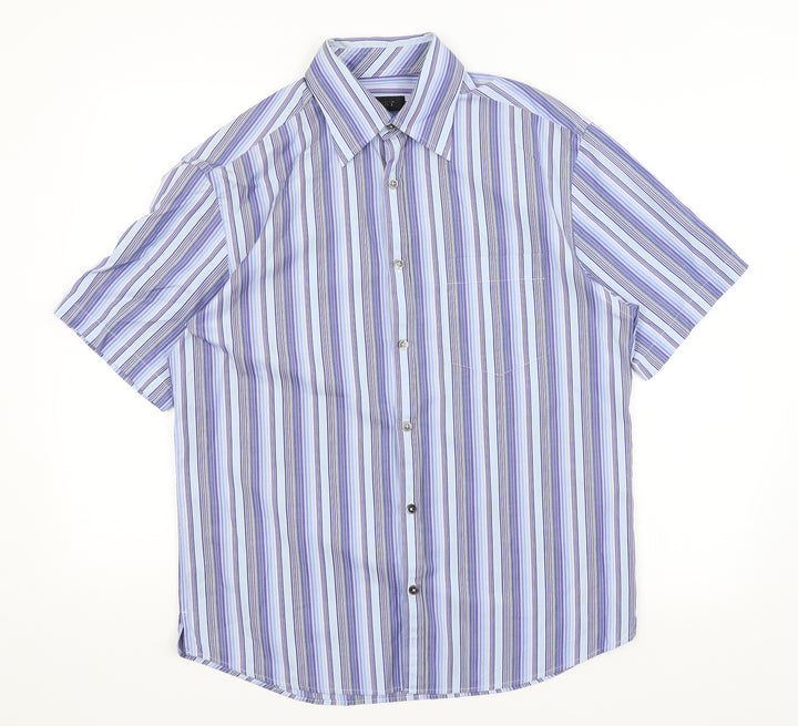 NEXT Mens Blue Striped   Button-Up Size M