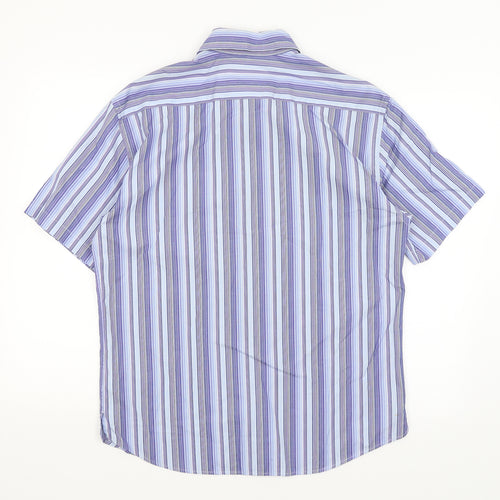 NEXT Mens Blue Striped   Button-Up Size M