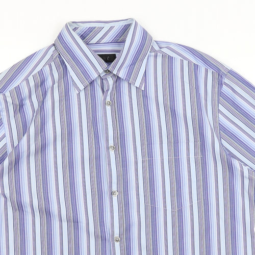 NEXT Mens Blue Striped   Button-Up Size M