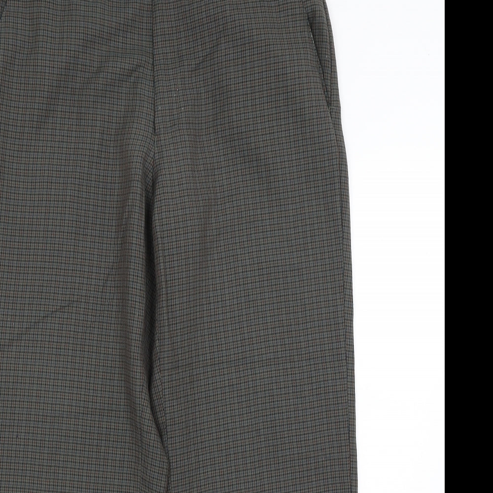 St Michael Mens Green Houndstooth  Trousers  Size 34 in L28 in