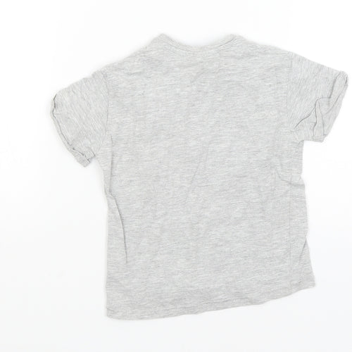 H&M Baby Grey   Basic T-Shirt Size 12-18 Months  - Beachy Vibes