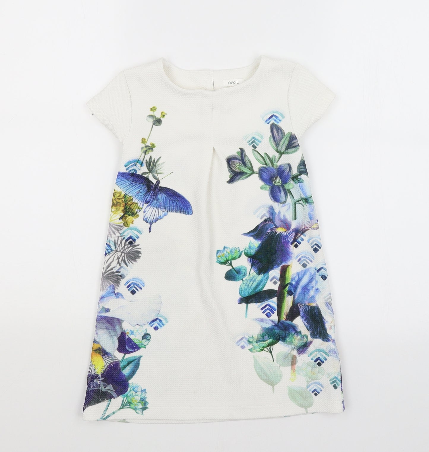 NEXT Girls White Floral  A-Line  Size 5 Years
