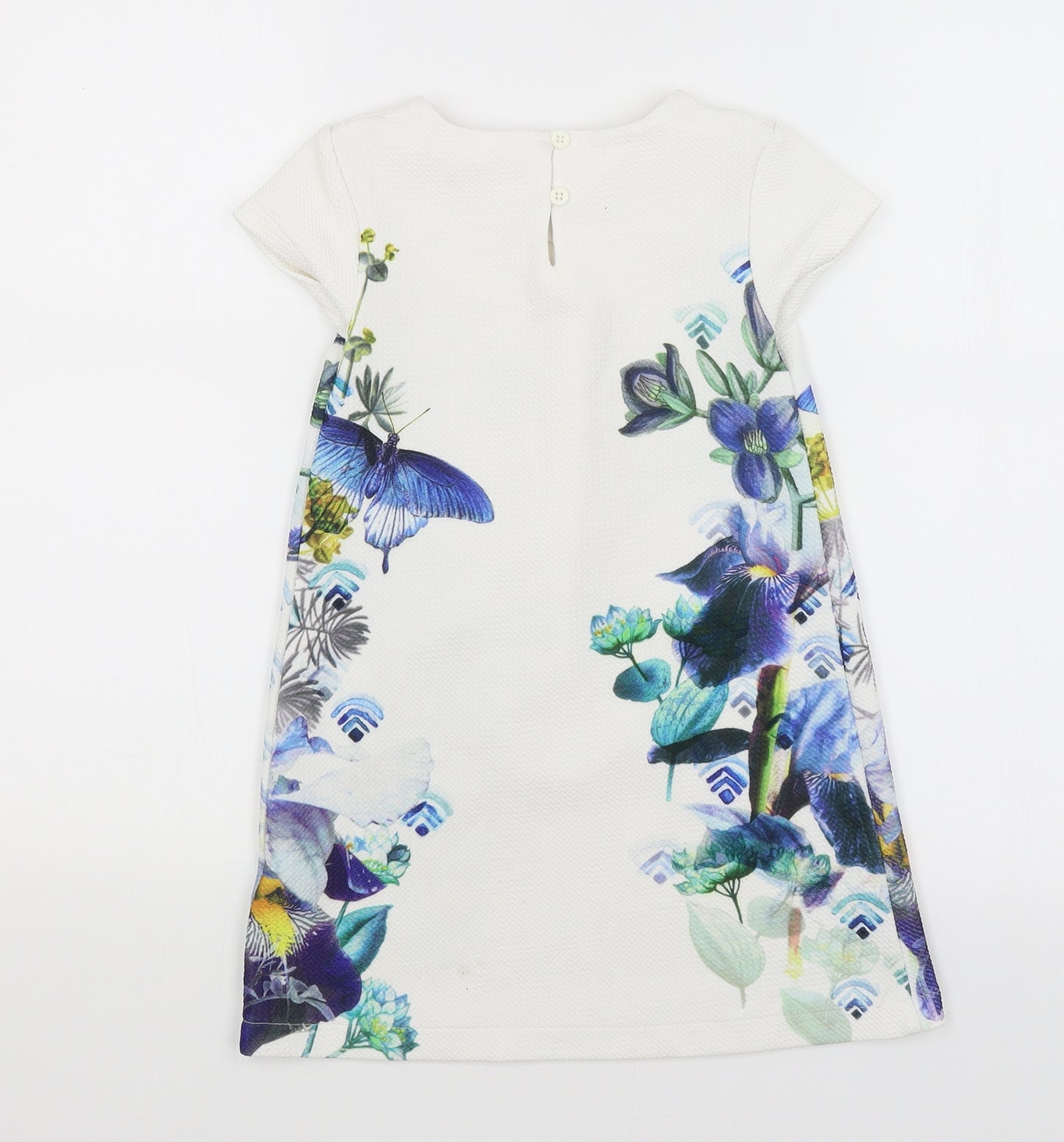 NEXT Girls White Floral  A-Line  Size 5 Years
