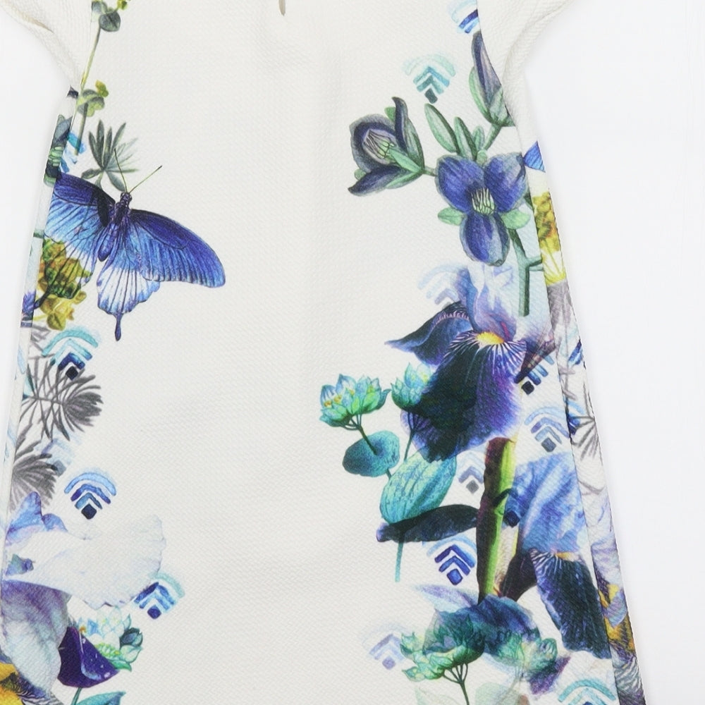 NEXT Girls White Floral  A-Line  Size 5 Years